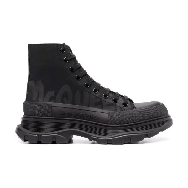 ALEXANDER MCQUEEN GRAFFITI TREAD SLICK HIGH-TOP SNEAKERS - ALD034