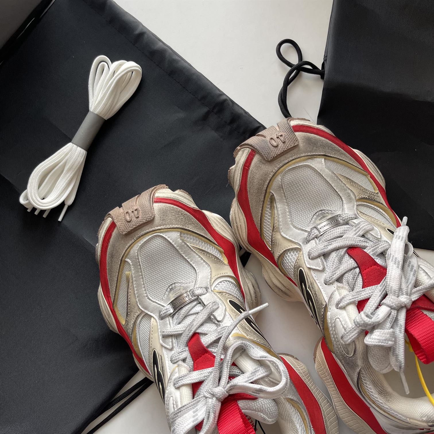 BALENCIAGA CARGO SNEAKER WHITE RED - BLA092