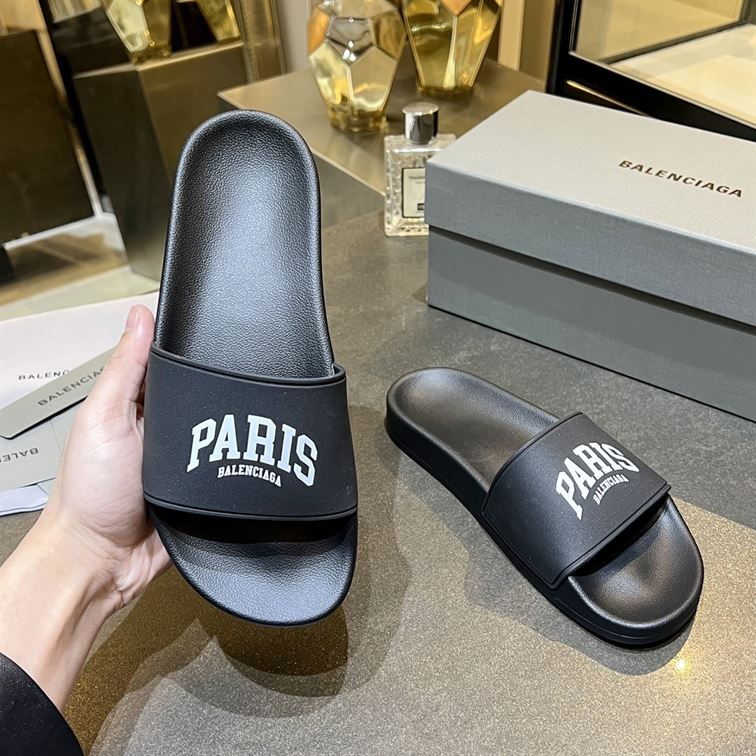 BALENCIAGA CITIES PARIS POOL SLIDE SANDAL - BBD005