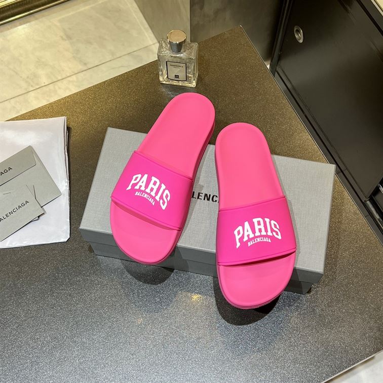 BALENCIAGA CITIES PARIS POOL SLIDE SANDAL - BBD010
