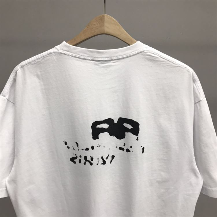 BALENCIAGA HAND DRAWN BB ICON T-SHIRT MEDIUM FIT IN WHITE - BAS014