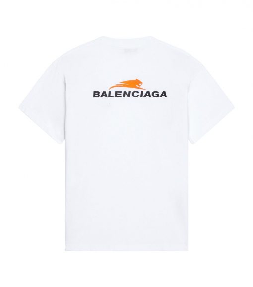 BALENCIAGA MEN'S YEAR OF THE TIGER T-SHIRT MEDIUM FIT IN WHITE - BAS001