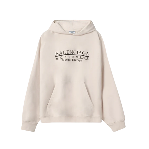 BALENCIAGA RETAIL THERAPY LOGO HOODIE - BH006