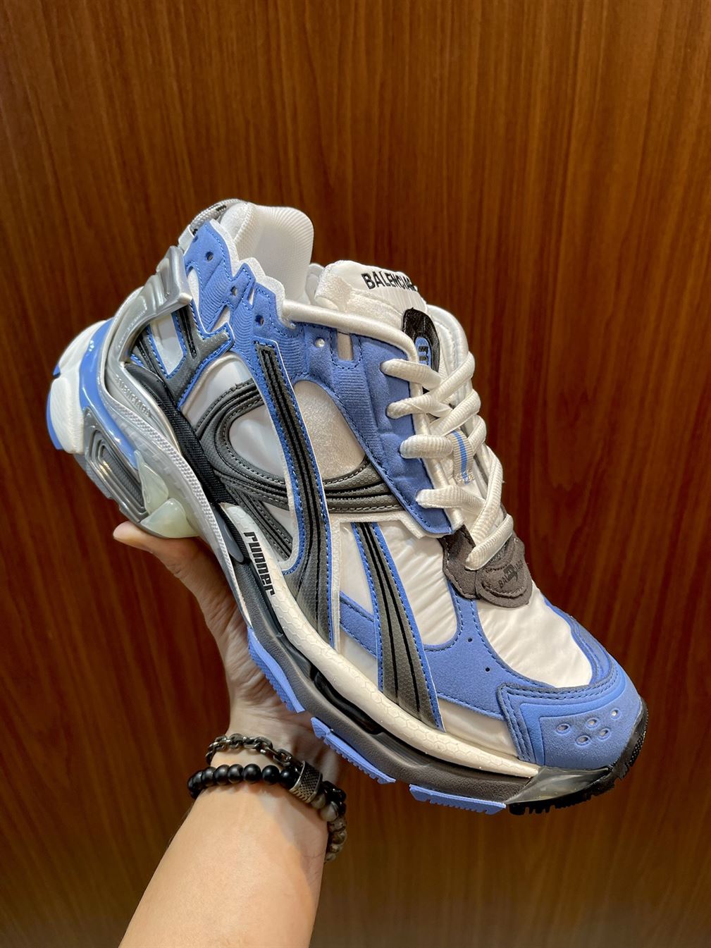 BALENCIAGA RUNNER SNEAKER 'BLUE GREY' - BLA077