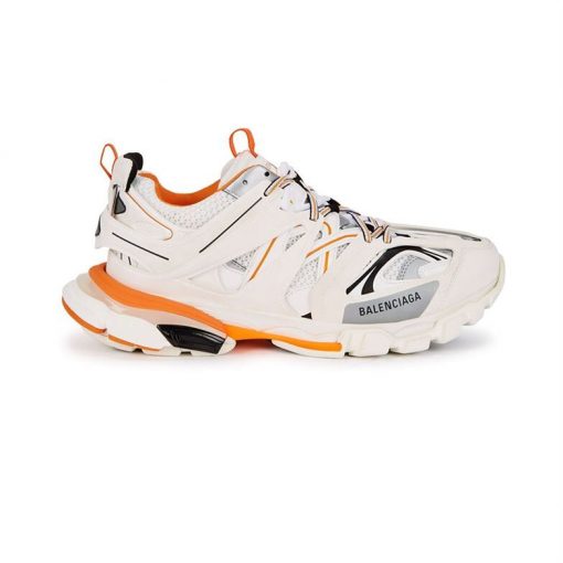 BALENCIAGA TRACK 3 SNEAKERS IN WHITE AND ORANGE - BLA001