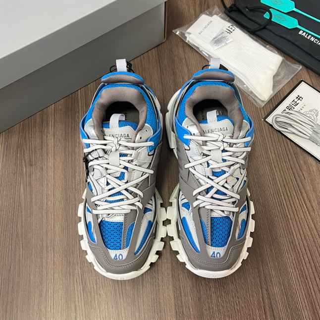 BALENCIAGA TRACK SNEAKER IN BLUE BROWN - BLA089