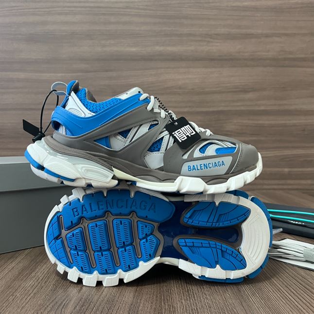 BALENCIAGA TRACK SNEAKER IN BLUE BROWN - BLA089