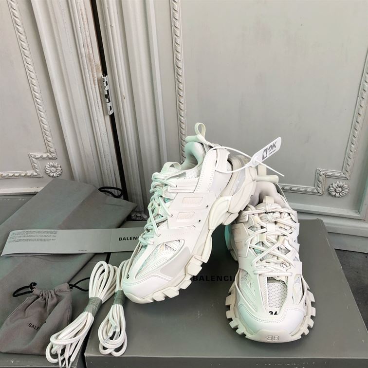 BALENCIAGA TRACK TRAINER SNEAKERS IN WHITE - BLA030