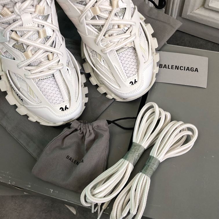BALENCIAGA TRACK TRAINER SNEAKERS IN WHITE - BLA030