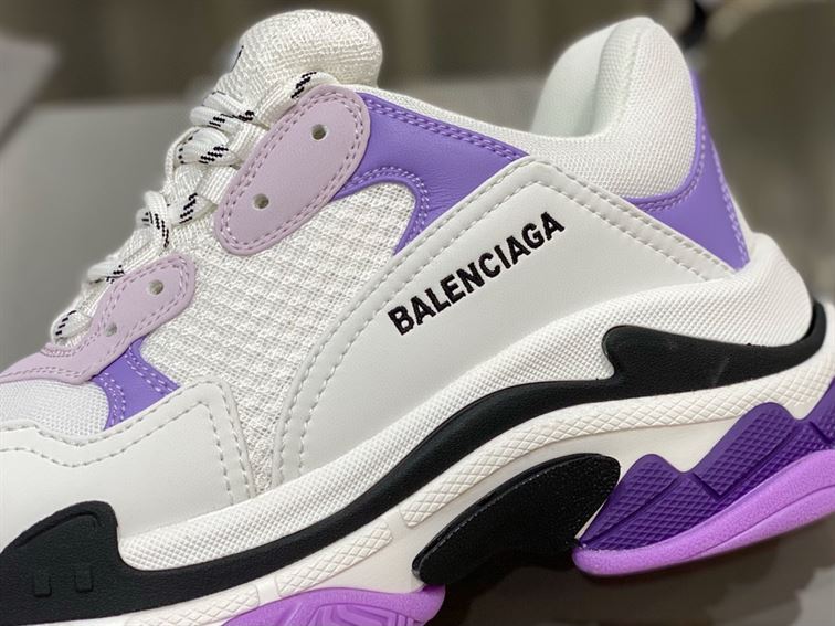 BALENCIAGA TRIPLE S 1.0 SNEAKERS IN WHITE AND LILAC - BLA021