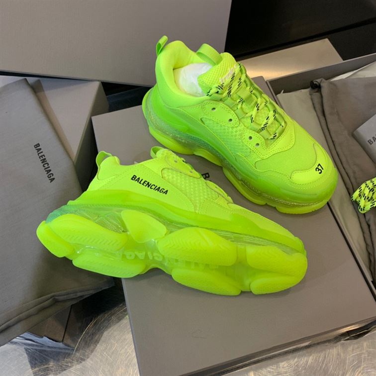 BALENCIAGA TRIPLE S CLEAR SOLE IN GREEN - BLA018