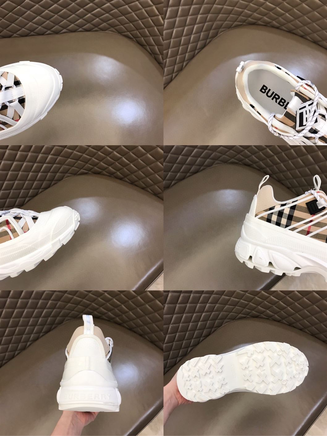 BURBERRY ARTHUR VINTAGE CHECK LOW-TOP SNEAKERS - BBR022