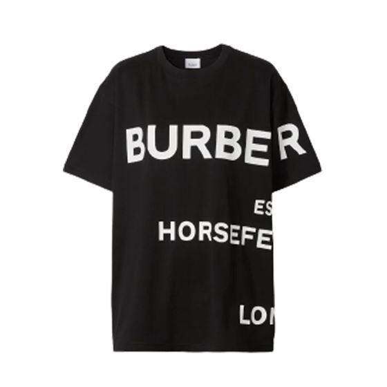 BURBERRY HORSEFERRY PRINT COTTON OVERSIZED T-SHIRT - BRS001