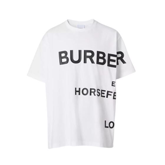 BURBERRY HORSEFERRY PRINT COTTON OVERSIZED T-SHIRT - BRS002