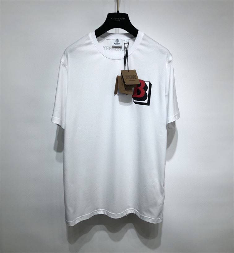 BURBERRY LETTER GRAPHIC COTTON OVERSIZED T-SHIRT - BRS019