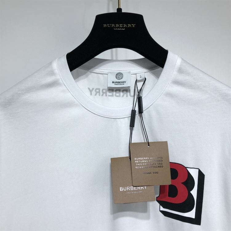 BURBERRY LETTER GRAPHIC COTTON OVERSIZED T-SHIRT - BRS019