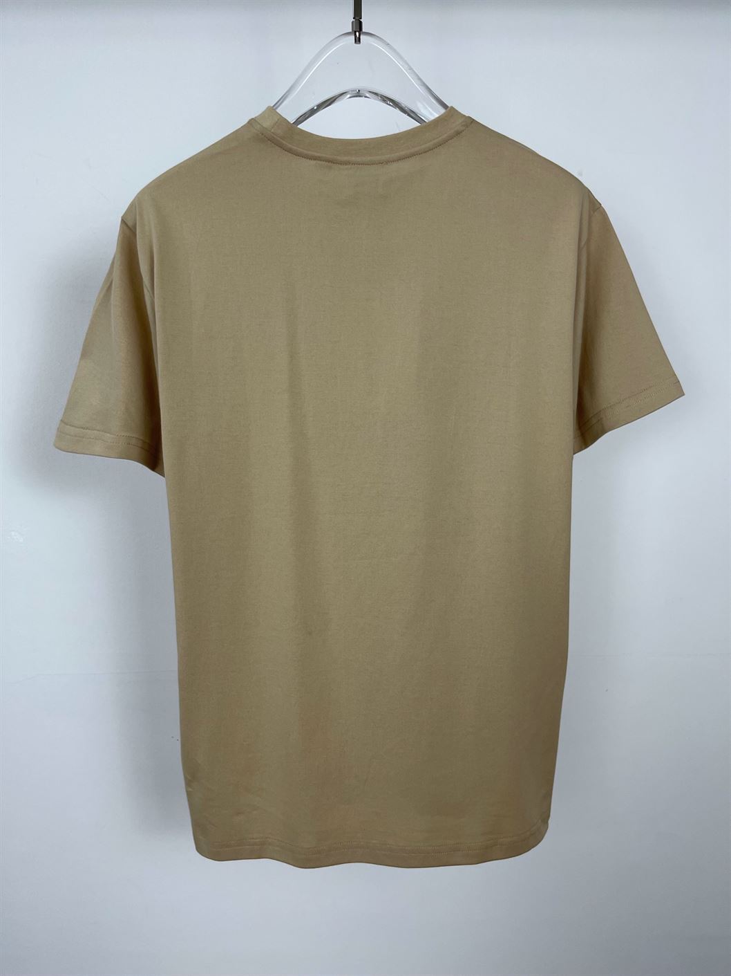 BURBERRY LOGO PRINT COTTON OVERSIZE T-SHIRT - IN SOFT FAWN - BRS006