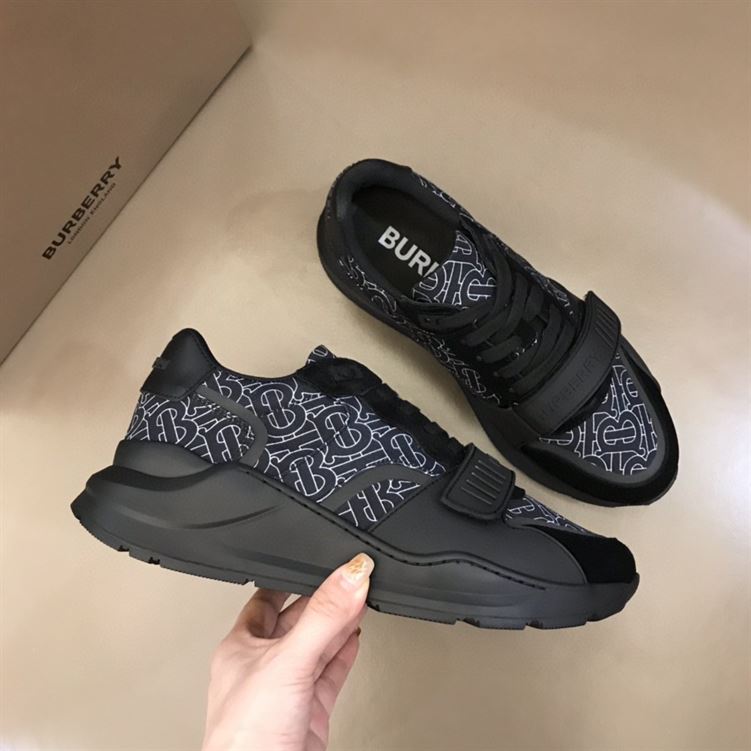 BURBERRY MONOGRAM PRINT NYLON SNEAKERS - BBR002