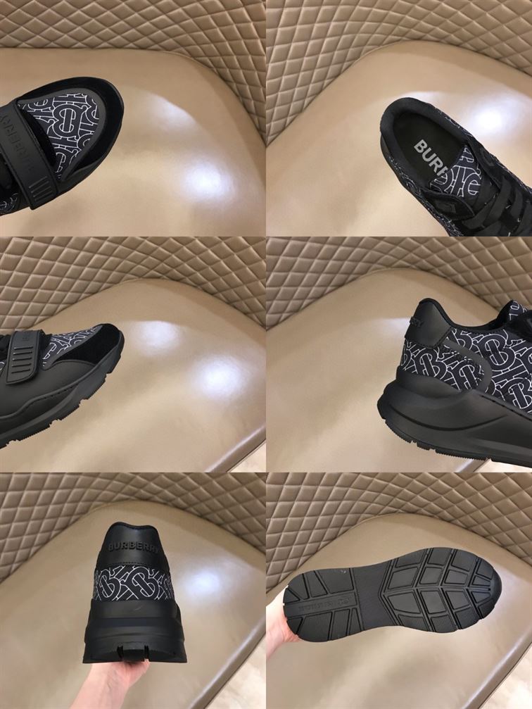 BURBERRY MONOGRAM PRINT NYLON SNEAKERS - BBR002