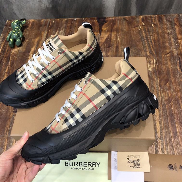 BURBERRY VINTAGE CHECK COTTON ARTHUR SNEAKERS - BBR028