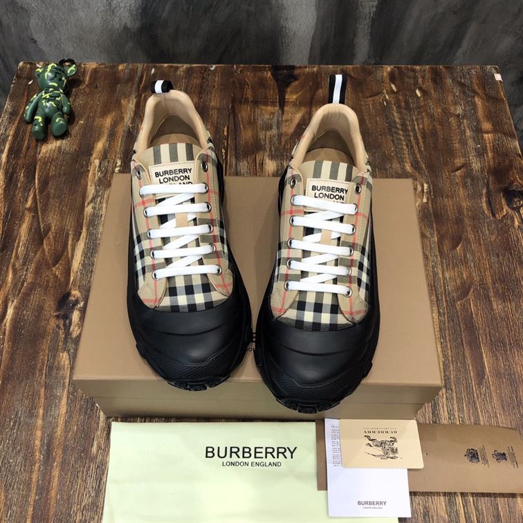 BURBERRY VINTAGE CHECK COTTON ARTHUR SNEAKERS - BBR028