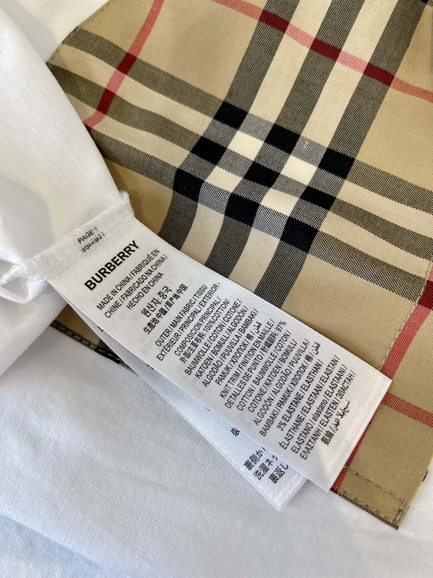 BURBERRY VINTAGE CHECK POCKET COTTON OVERSIZED T-SHIRT - BRS013