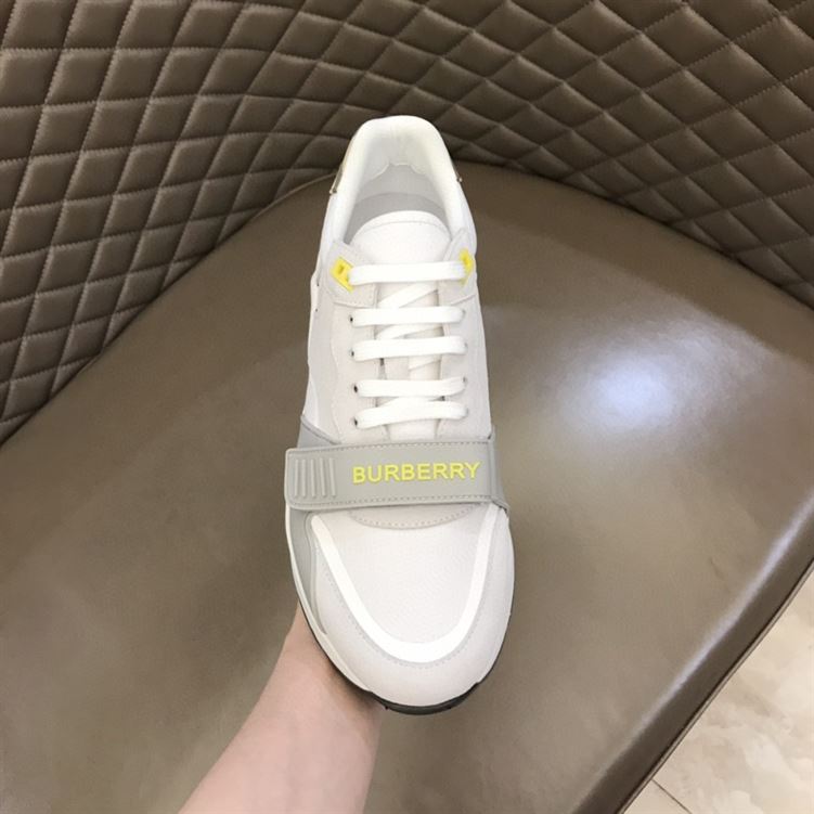 BURBERRY VINTAGE CHECK VELCRO STRAP SNEAKERS IN WHITE - BBR003