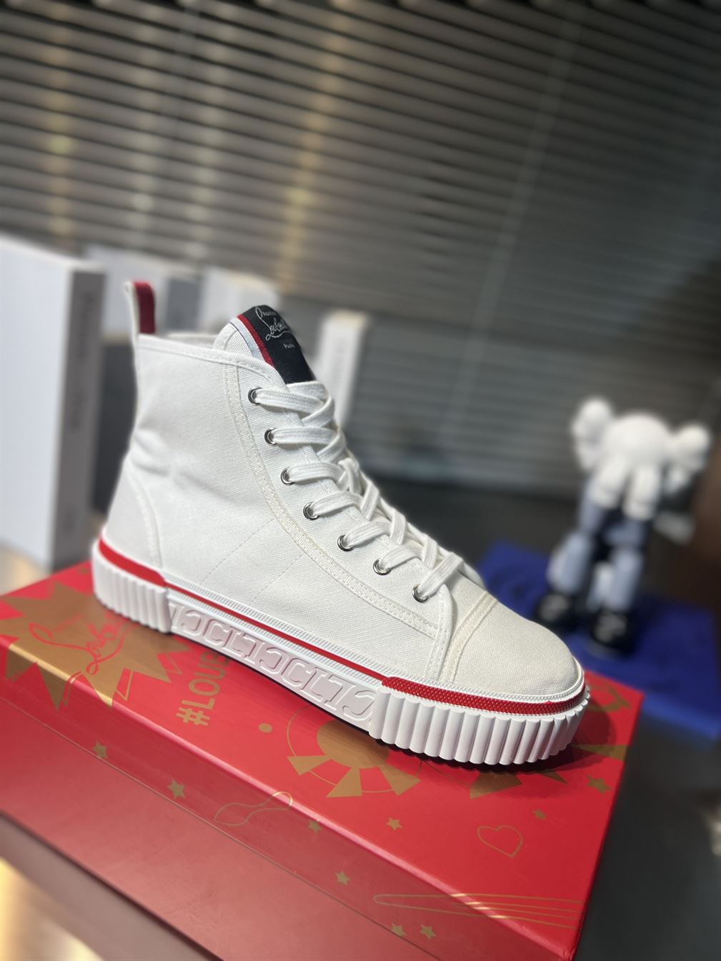 CHRISTIAN LOUBOUTIN PEDRO JUNIOR HIGH-TOP SNEAKERS - CLS026