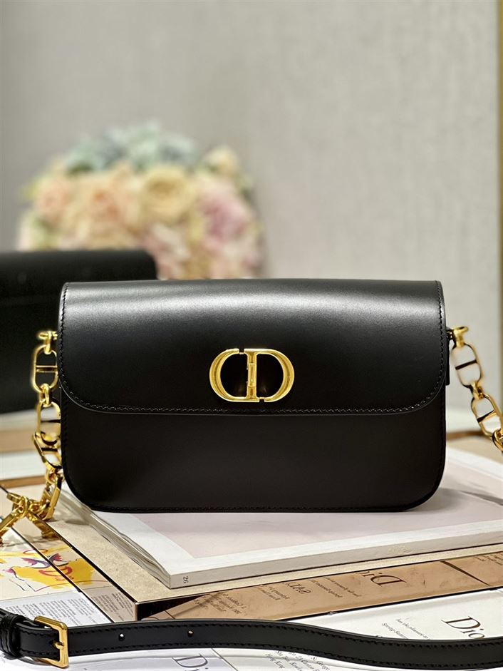 DIOR 30 MONTAIGNE AVENUE BAG BLACK BOX CALFSKIN