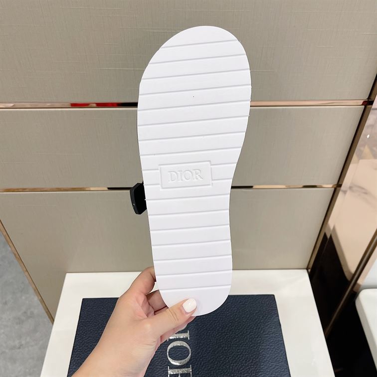 DIOR ALPHA SANDAL BEIGE AND BLACK DIOR OBLIQUE JACQUARD - DS005