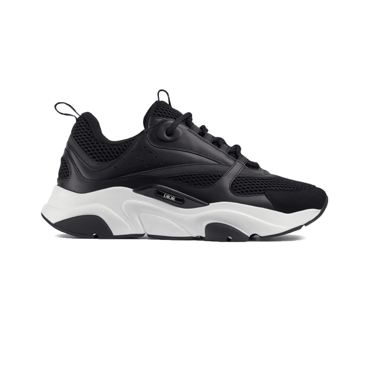 DIOR B22 SNEAKERS BLACK TECHNICAL MESH AND CALFSKIN - DO004
