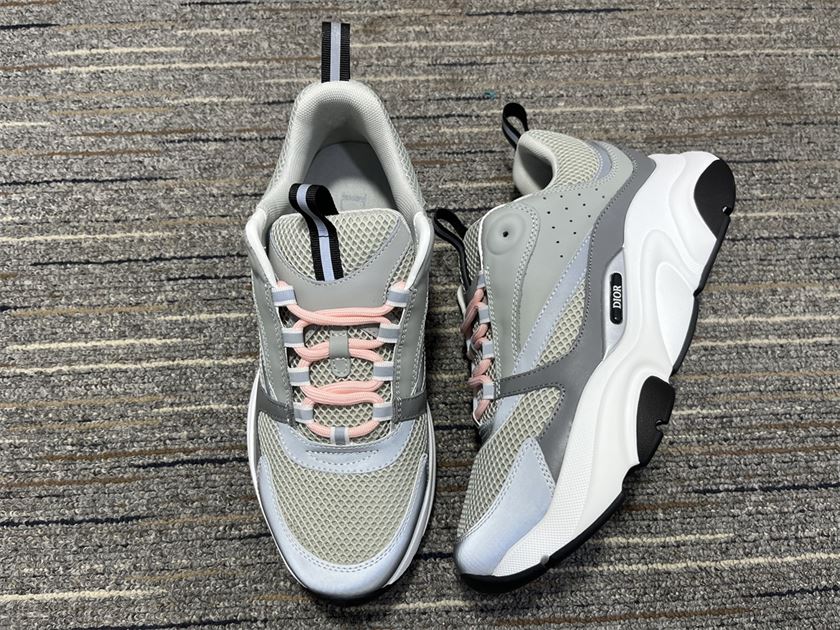 DIOR B22 SNEAKERS IN GREY AND WHITE - DO005