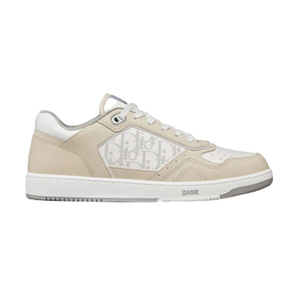 DIOR B27 LOW-TOP CREAM WHITE OBLIQUE - DO011