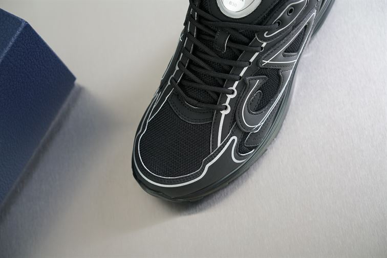 DIOR B30 SNEAKER BLACK MESH AND TECHNICAL FABRIC - DO074