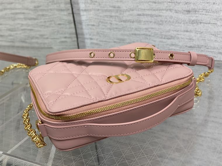 DIOR CARO BOX BAG ROSE DES VENTS QUILTED