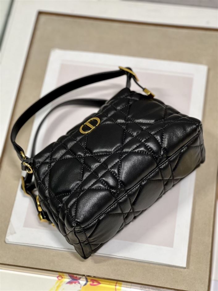 DIOR CARO D-COSY BAG BLACK SUPPLE CANNAGE
