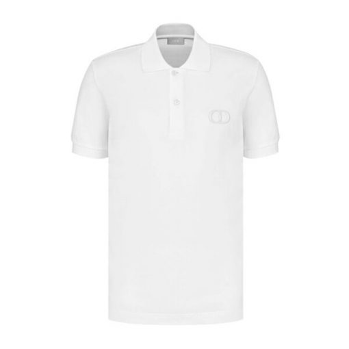 DIOR CD ICON POLO SHIRT WHITE COTTON PIQUÃ‰ - DOT025