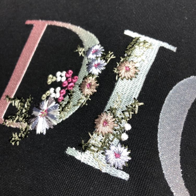DIOR FLOWER LOGO T-SHIRT - DOT004