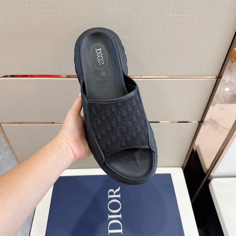 DIOR H-TOWN SANDAL BLACK RUBBER - DS004