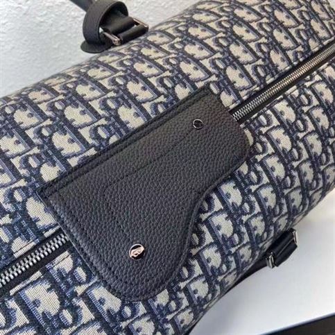 DIOR LINGOT 50 BAG BEIGE AND BLACK DIOR OBLIQUE JACQUARD - DIO017