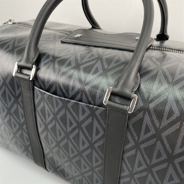 DIOR LINGOT 50 BAG BLACK CD DIAMOND CANVAS - DIO009