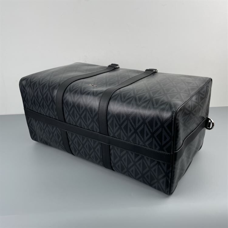 DIOR LINGOT 50 BAG BLACK CD DIAMOND CANVAS - DIO009