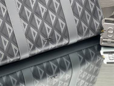 DIOR LINGOT BRIEFCASE BLACK CD DIAMOND CANVAS AND SMOOTH CALFSKIN - DIO033