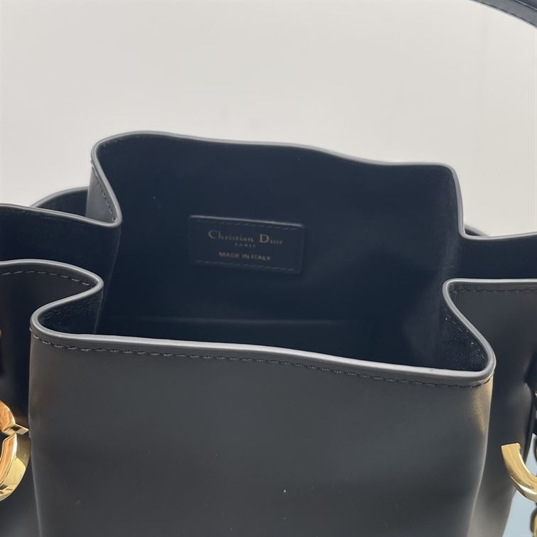 DIOR MEDIUM C EST DIOR BAG BLACK CD EMBOSSED CALFSKIN