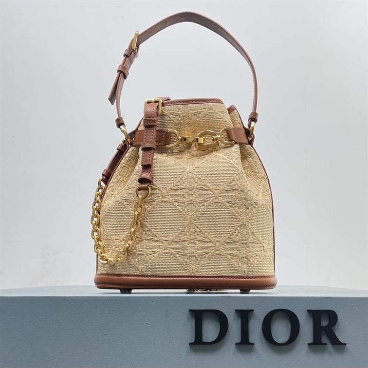 DIOR MEDIUM C EST DIOR BAG NATURAL CANNAGE RAFFIA