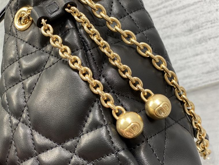 DIOR MEDIUM DIOR AMMI BAG BLACK SUPPLE