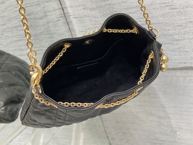 DIOR MEDIUM DIOR AMMI BAG BLACK SUPPLE