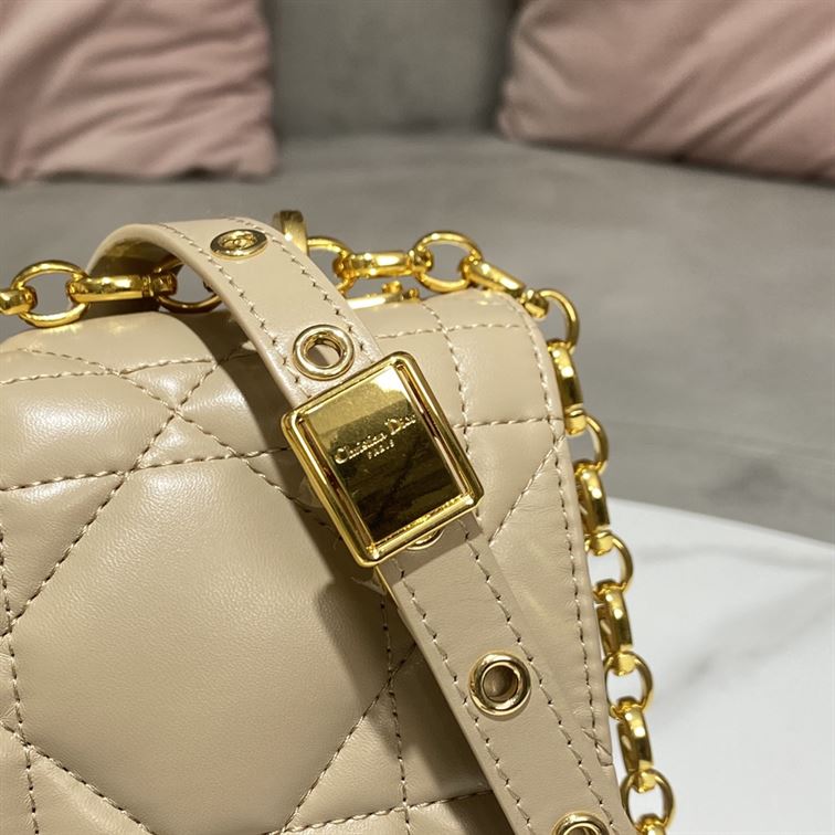 DIOR MEDIUM DIOR CARO BAG BEIGE QUILTED