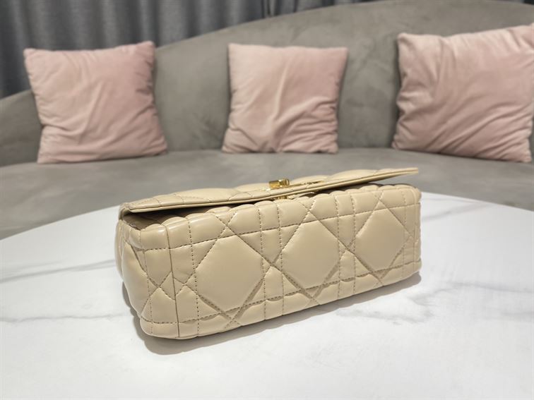 DIOR MEDIUM DIOR CARO BAG BEIGE QUILTED