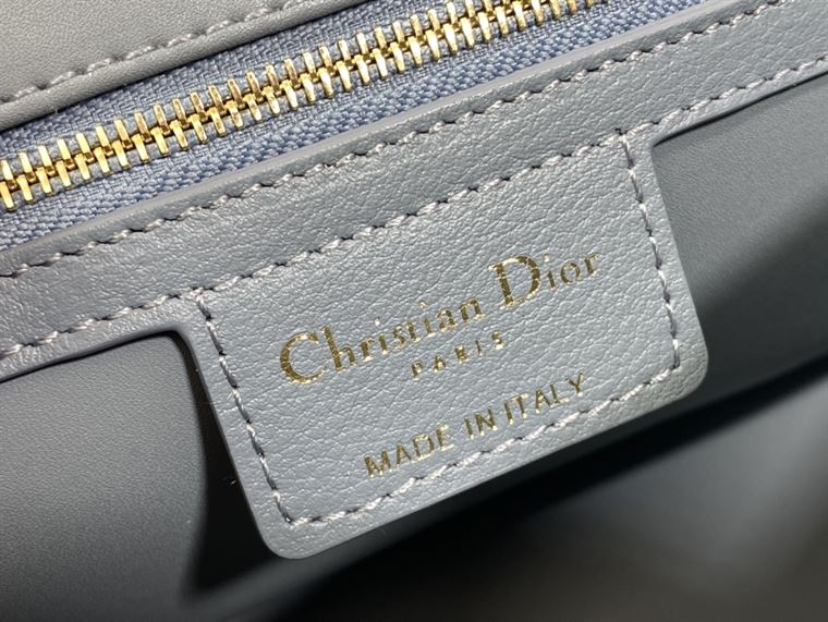 DIOR MEDIUM DIOR CARO BAG BLUE SUPPLE CANNAGE CALFSKIN